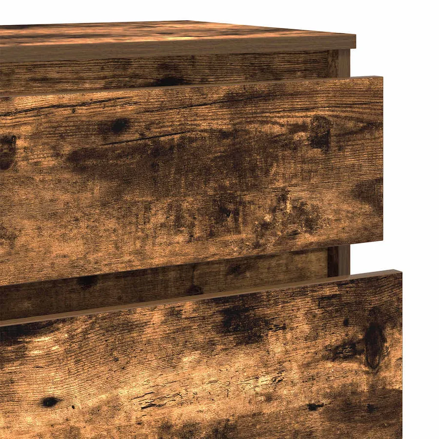Commode Chêne fumé 60x36x103 cm Bois d'ingénierie - 8