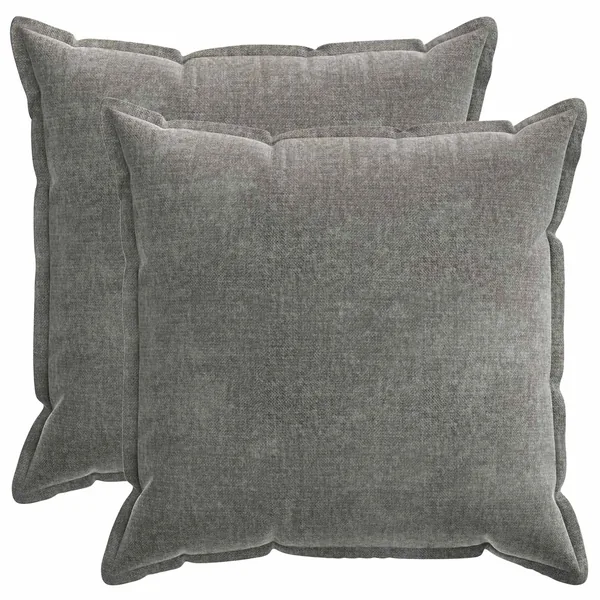 Housse de coussin 2 pcs HOUTEN Gris foncé 80 x 80 cm