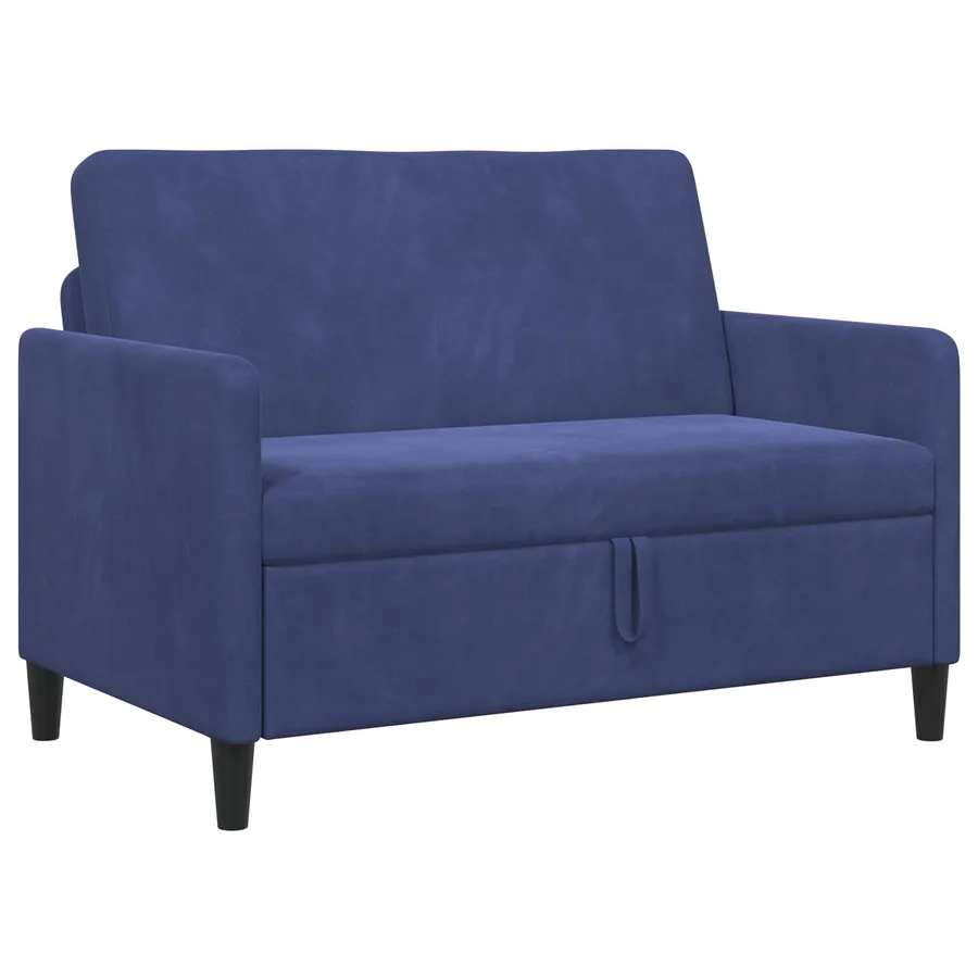 Sofa avec rangement Bleu police 122 x 78 x 87 cm Polyester - 2