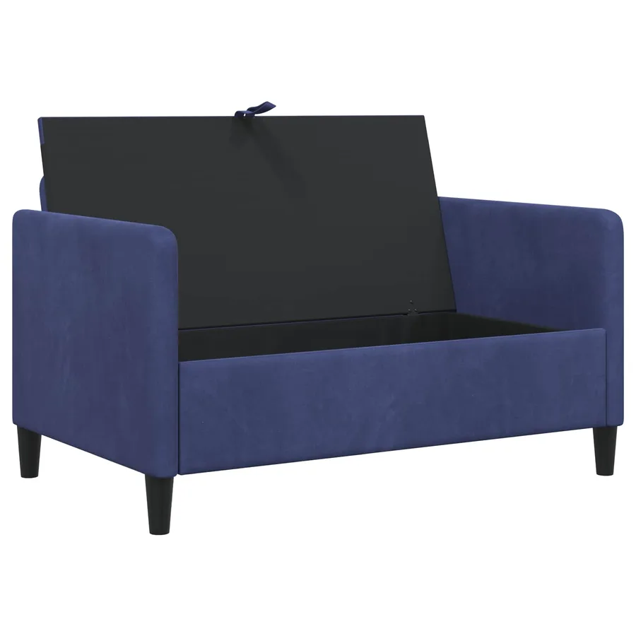 Sofa avec rangement Bleu police 122 x 78 x 87 cm Polyester - 4