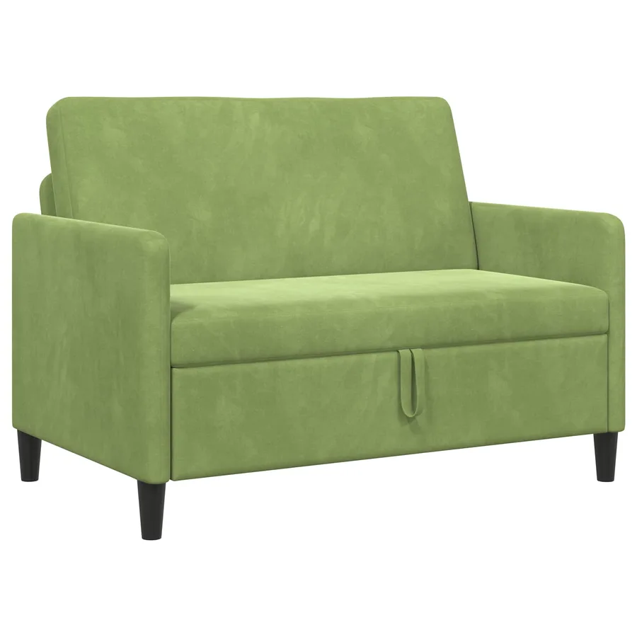 Sofa avec rangement Vert clair 122 x 78 x 87 cm Polyester - 2