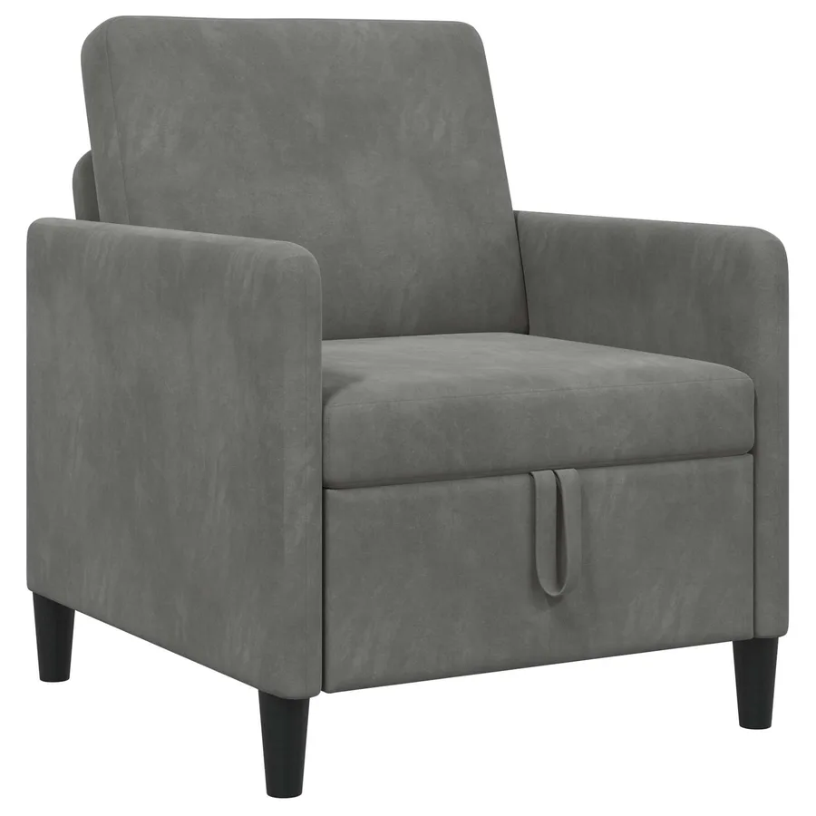 Sofa avec rangement Gris foncé 72 x 78 x 87 cm Polyester - 2