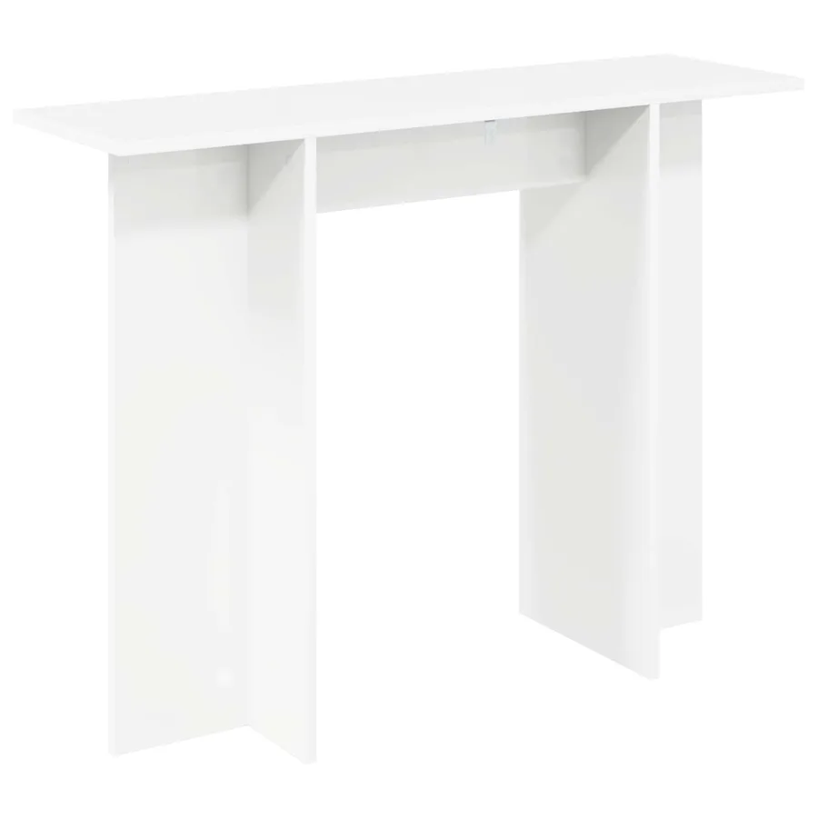 Table console Blanc 100 x 30 x 75 cm Bois d'ingénierie - 7