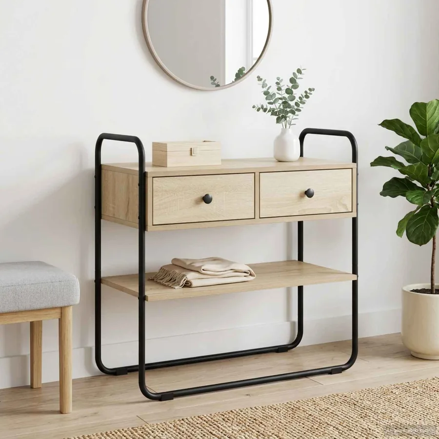Table console Chêne Sonoma 100 x 40 x 75 cm Bois d'ingénierie