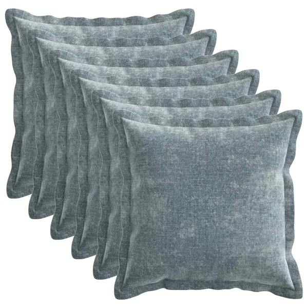 Housse de coussin 6 pcs HOUTEN Bleu clair 50 x 50 cm