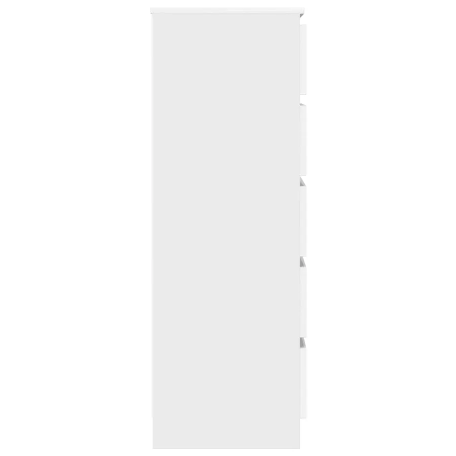 Commode Blanc 60x36x103 cm Bois d'ingénierie - 5