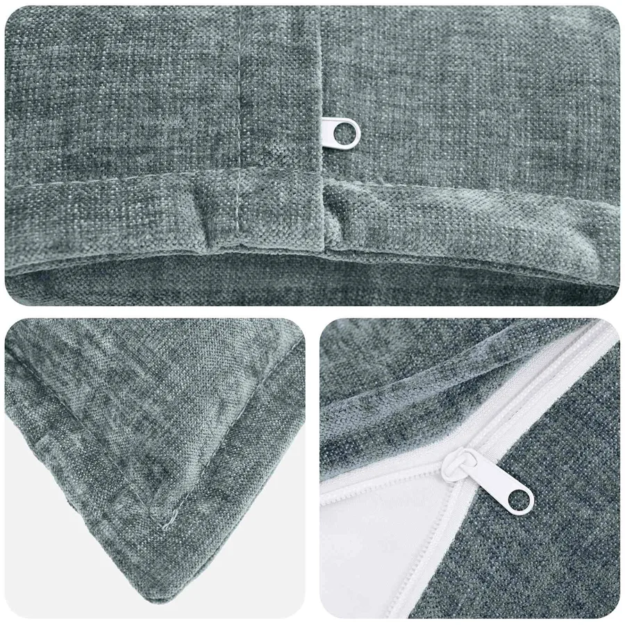 Housse de coussin 2 pcs HOUTEN Bleu clair 40 x 80 cm - 4
