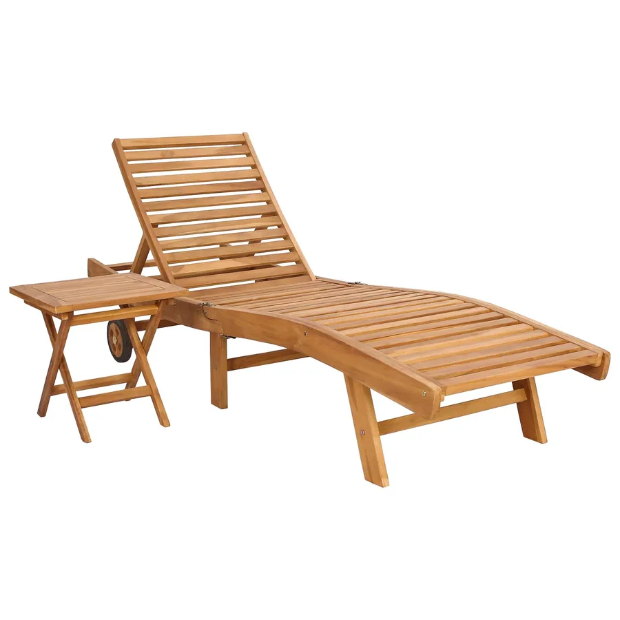 Transat 2 pcs Marron Bois de teck massif - 2