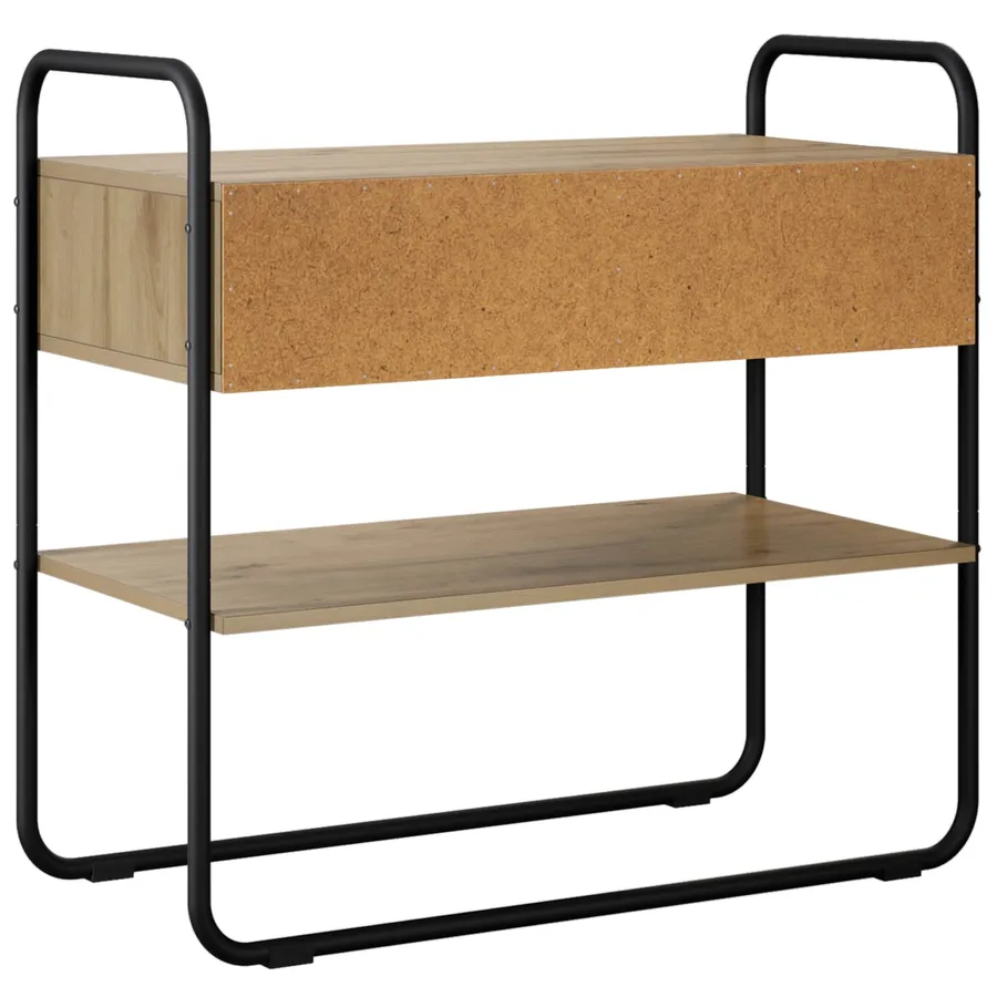 Table console Chêne artisanal 80 x 40 x 75 cm Bois d'ingénierie - 7