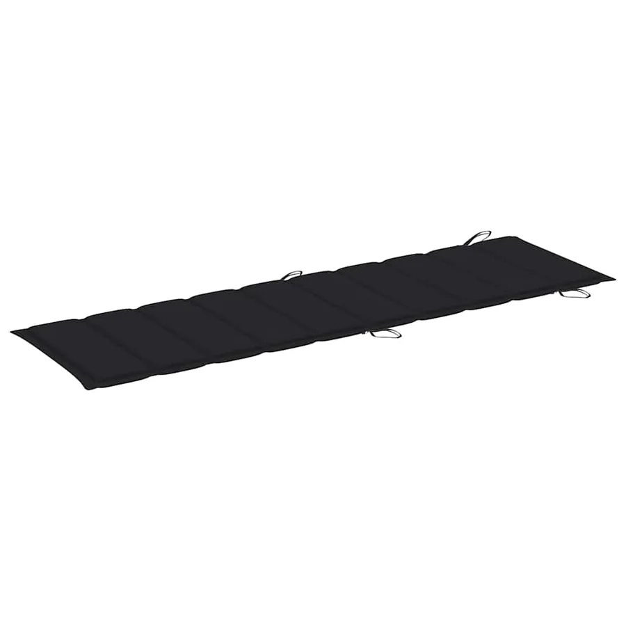 Chaise longue de jardin avec coussin Bois d'acacia solide - 10