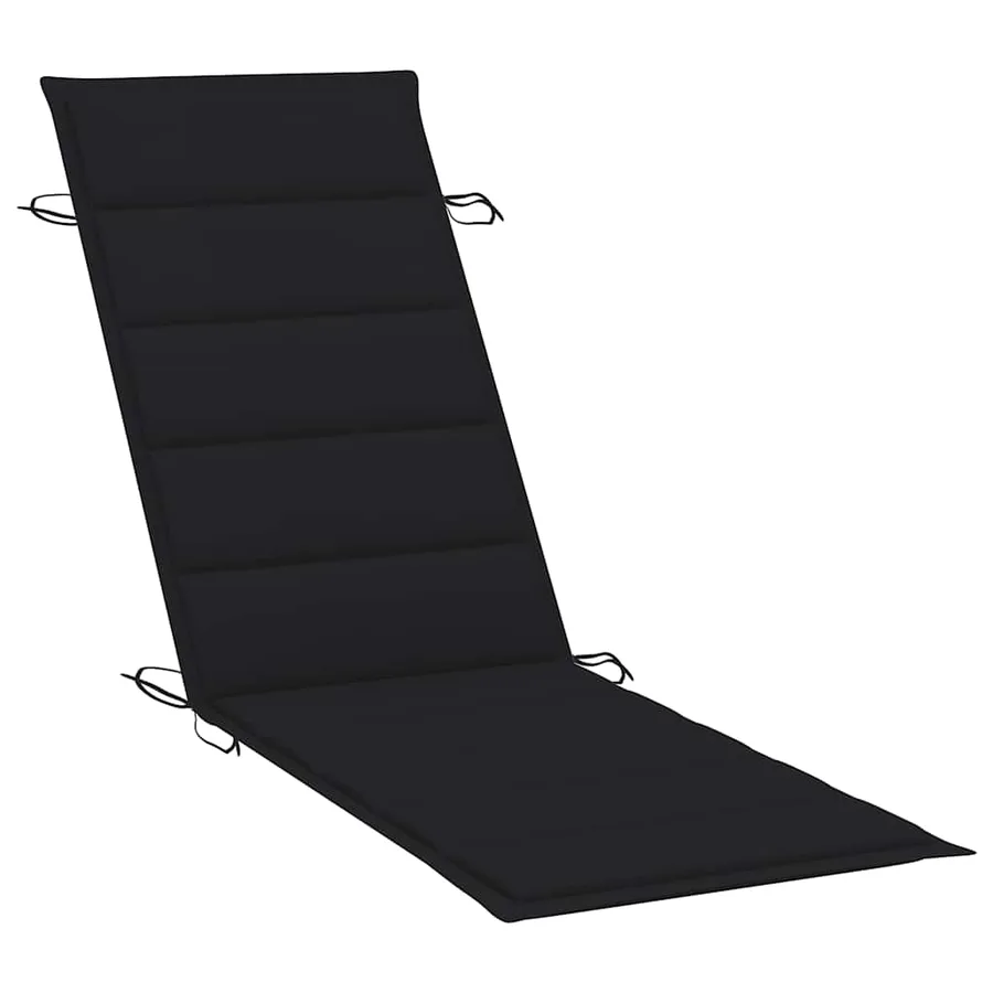 Chaise longue de jardin avec coussin Bois d'acacia solide - 7