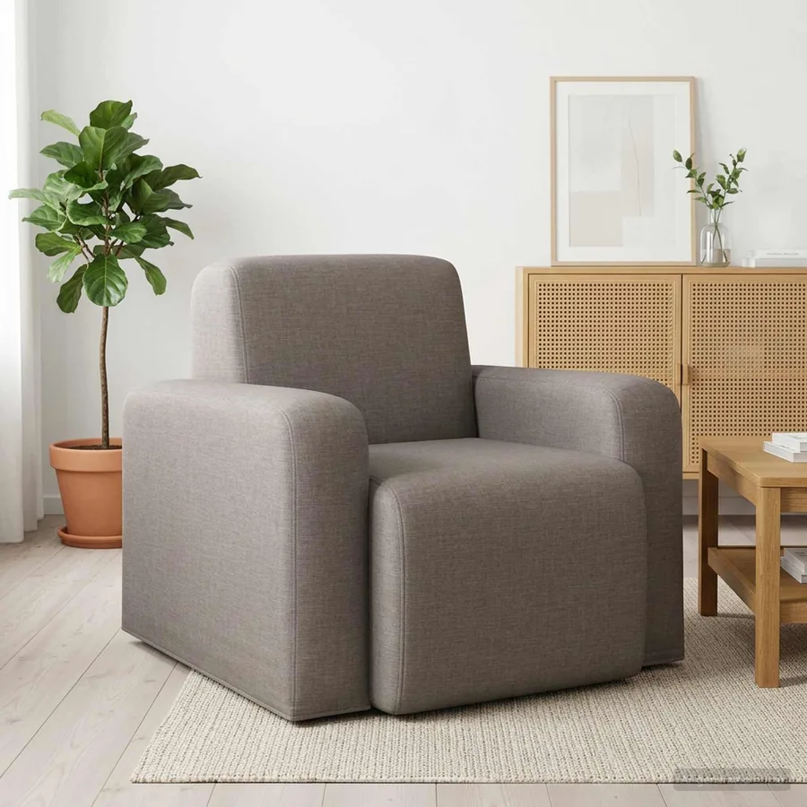 Fauteuil Taupe Tissu
