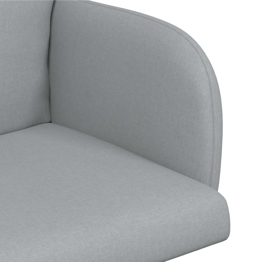 Chaises de salle à manger 2 pcs Tissu Gris clair - 6