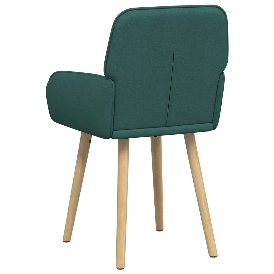 Chaises de salle à manger 2 pcs Tissu Vert foncé - 5