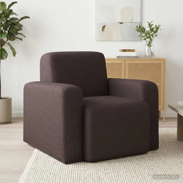 Fauteuil Marron foncé Tissu