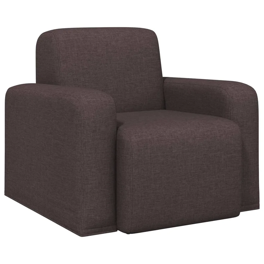 Fauteuil Marron foncé Tissu - 2
