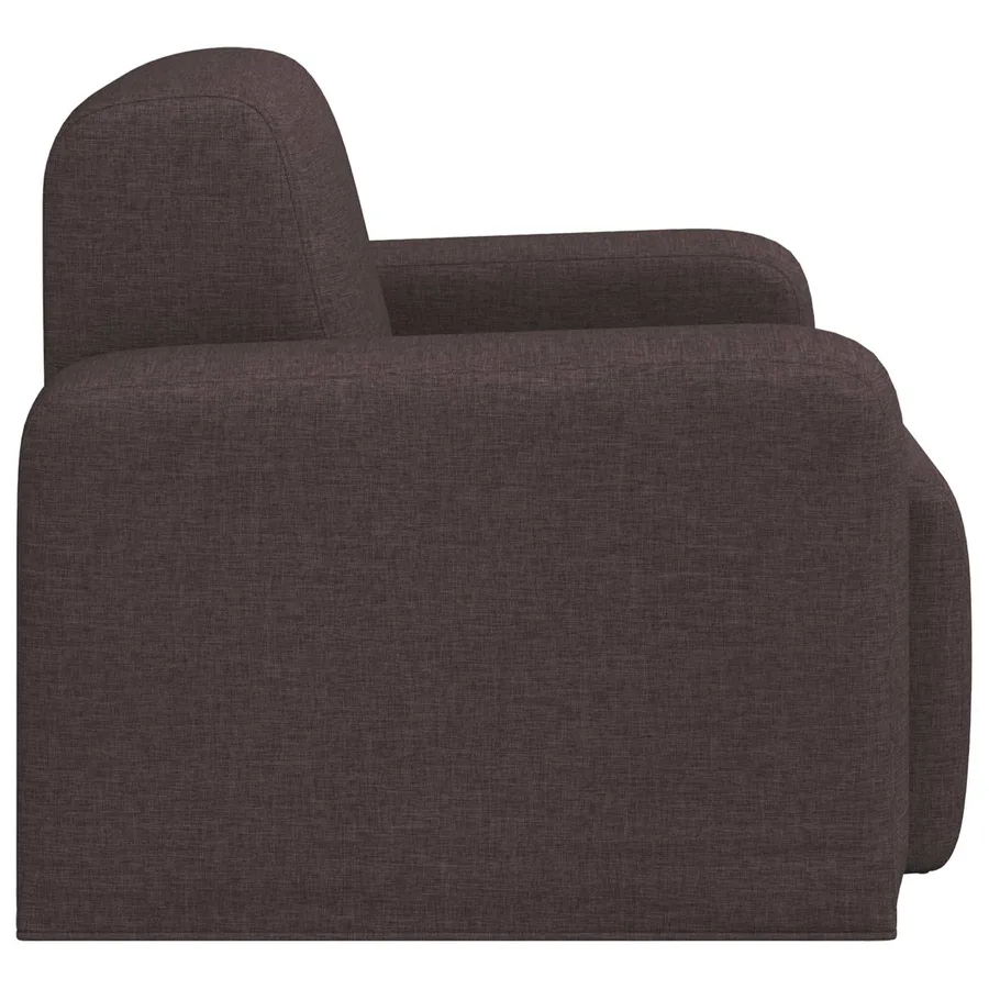 Fauteuil Marron foncé Tissu - 4