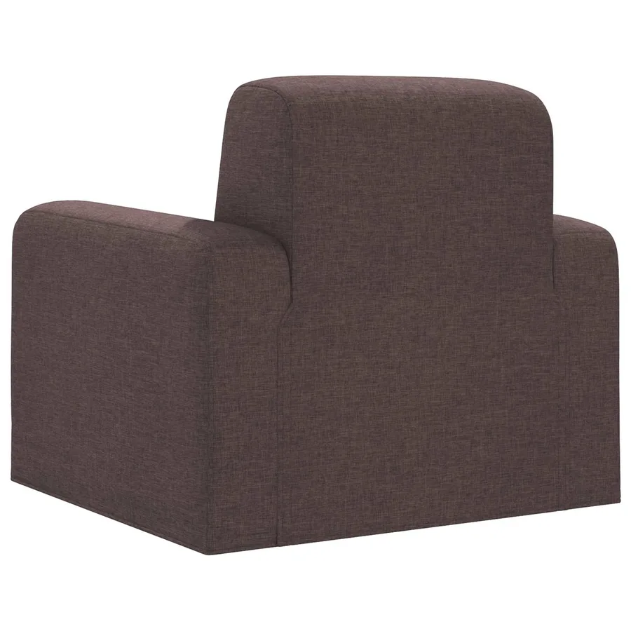 Fauteuil Marron foncé Tissu - 5