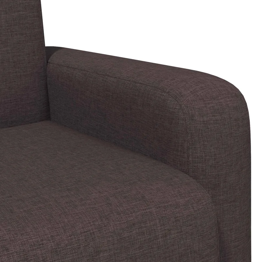 Fauteuil Marron foncé Tissu - 6