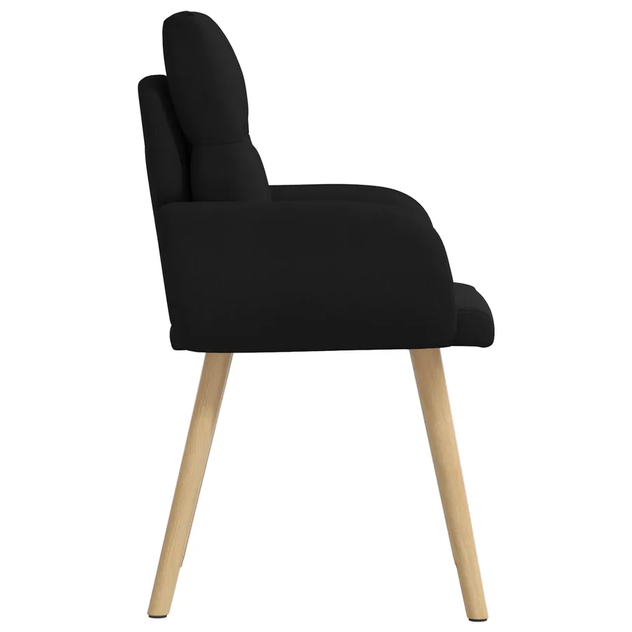 Chaises de salle à manger 4 pcs Tissu Noir 60 x 56 x 96 cm - 4