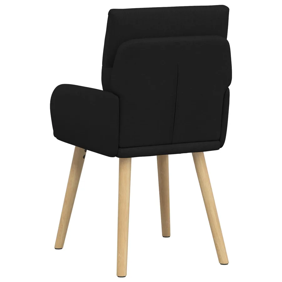 Chaises de salle à manger 4 pcs Tissu Noir 60 x 56 x 96 cm - 5
