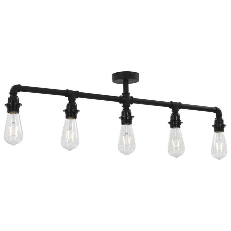 Plafonnier Noir 5 ampoules E27 - 2