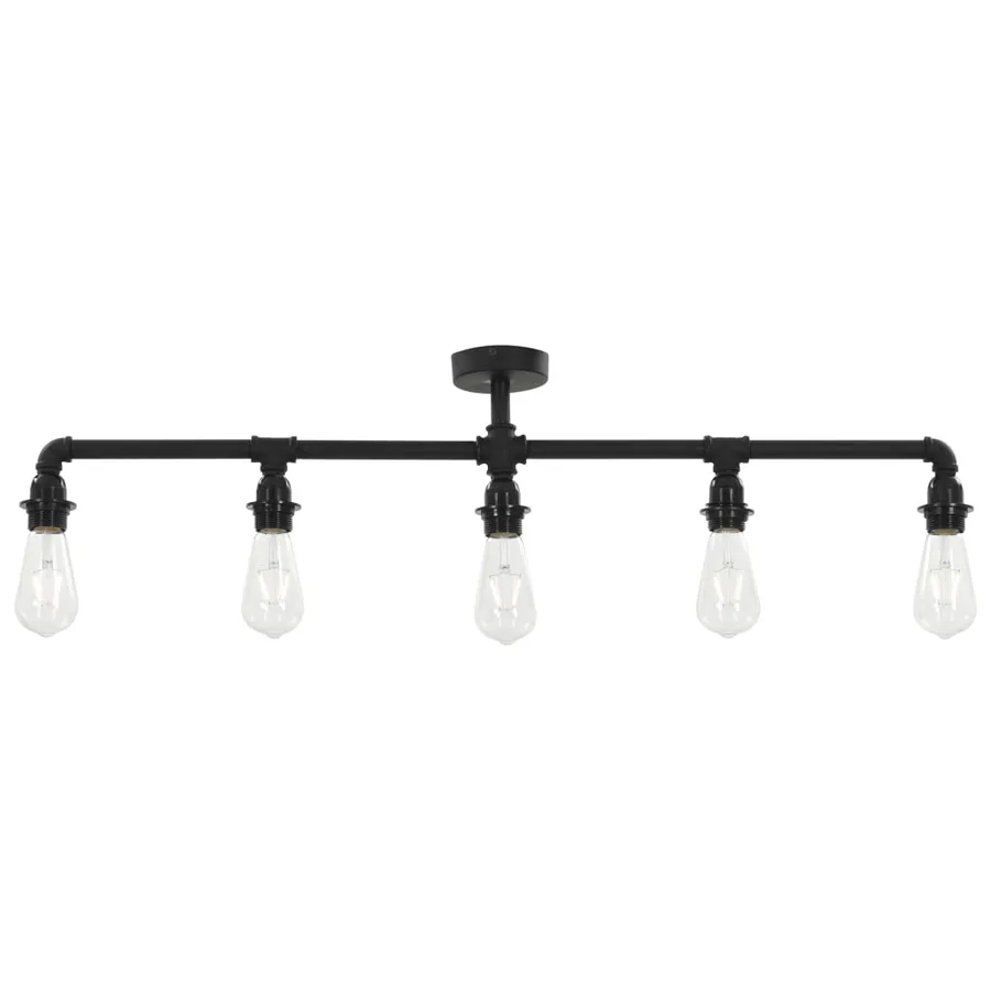 Plafonnier Noir 5 ampoules E27 - 4