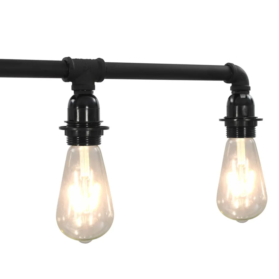 Plafonnier Noir 5 ampoules E27 - 5