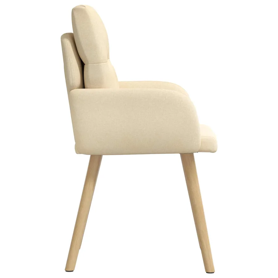 Chaises de salle à manger 6 pcs Tissu Crème 60 x 56 x 96 cm - 4