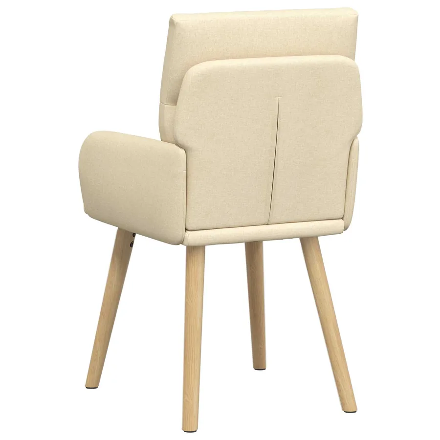 Chaises de salle à manger 6 pcs Tissu Crème 60 x 56 x 96 cm - 5