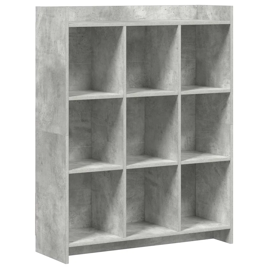 Bibliothèque Gris Béton 87,5 x 30 x 111 cm Bois d'ingénierie - 2