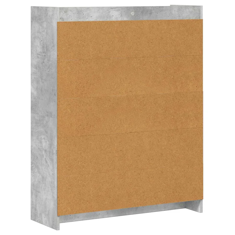 Bibliothèque Gris Béton 87,5 x 30 x 111 cm Bois d'ingénierie - 6