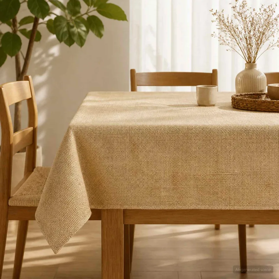 Nappe en jute Naturel 140 x 240 cm 100 % jute Tossa