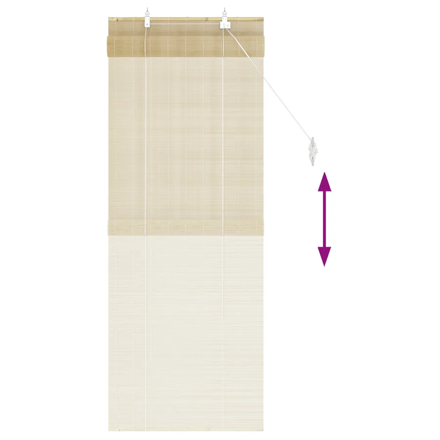 Store enrouleur Naturel 60 x 160 cm Bambou - 6