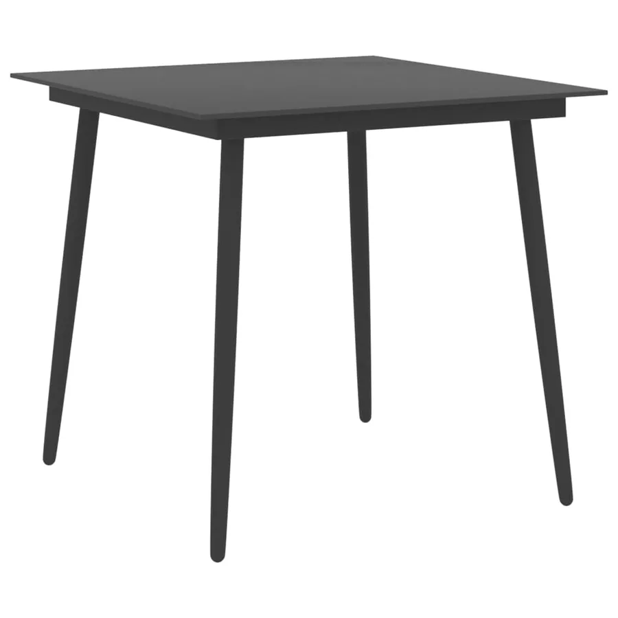 Ensemble à manger de jardin 5 pcs noir - 3