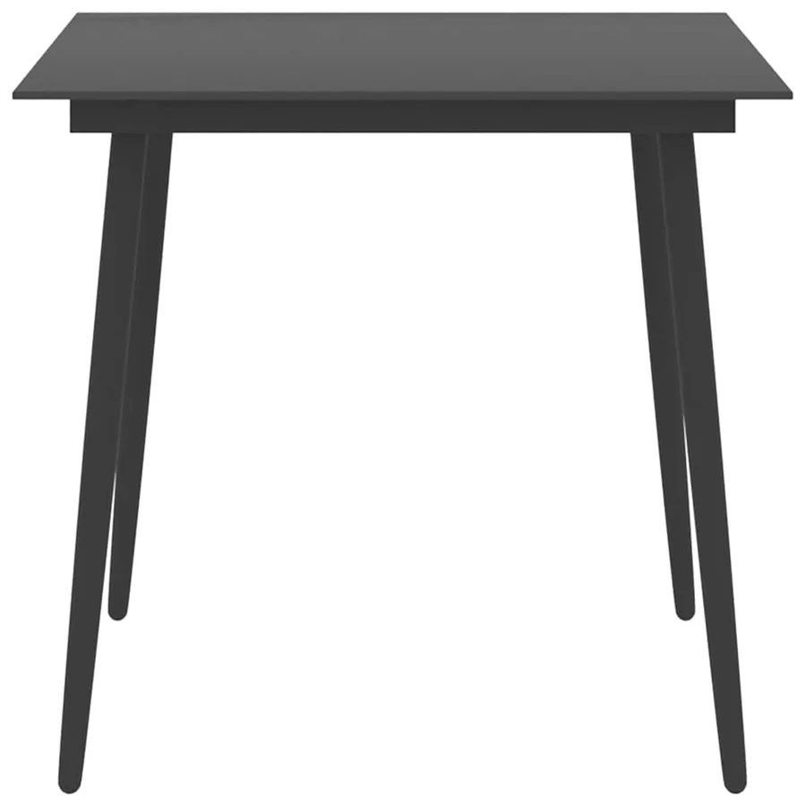 Ensemble à manger de jardin 5 pcs noir - 4