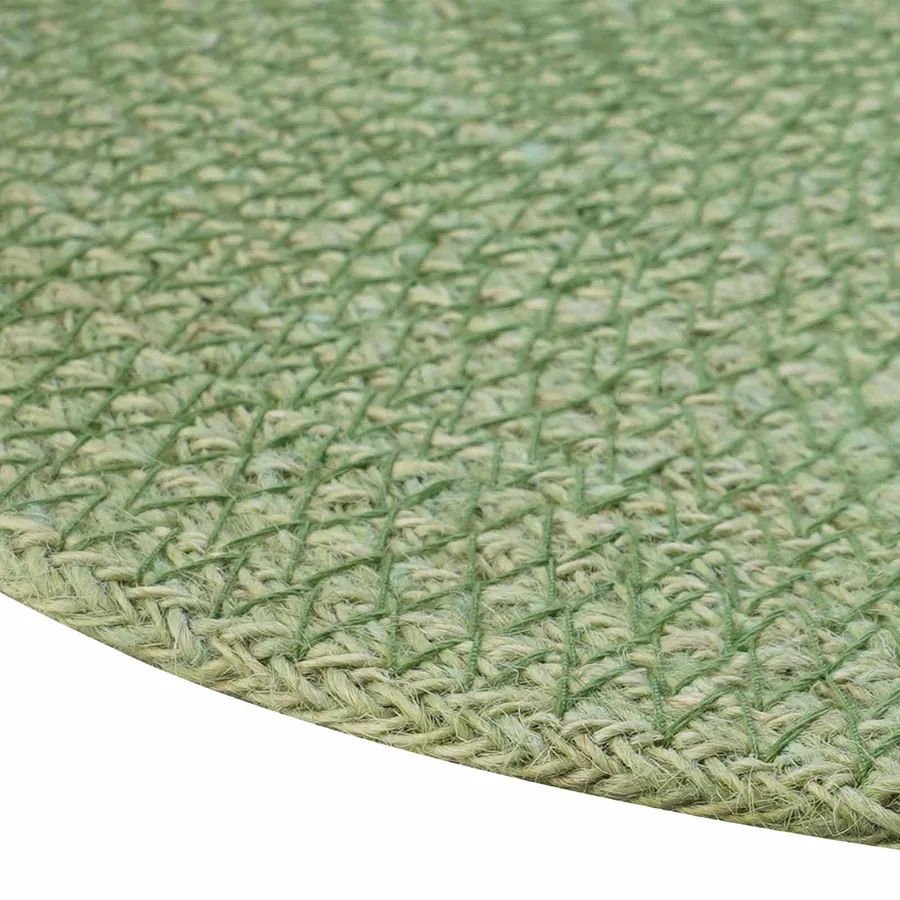Placemets en jute 4 pcs Vert olive Ø 30 cm 100 % jute Tossa - 3