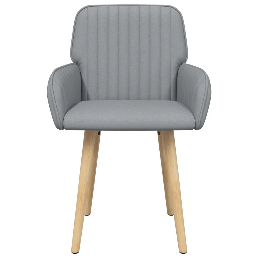 Chaises de salle à manger 6 pcs Tissu Gris clair - 3