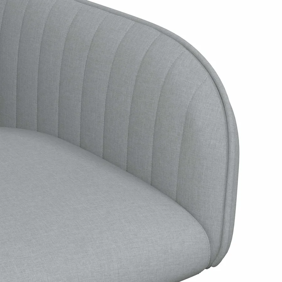 Chaises de salle à manger 6 pcs Tissu Gris clair - 6