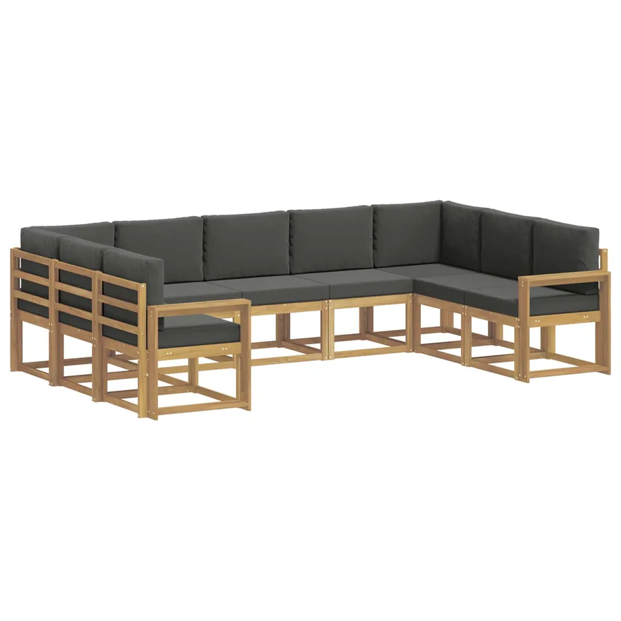 Ensemble de canapés d'extérieur 9 pcs Blanc et anthracite - 2
