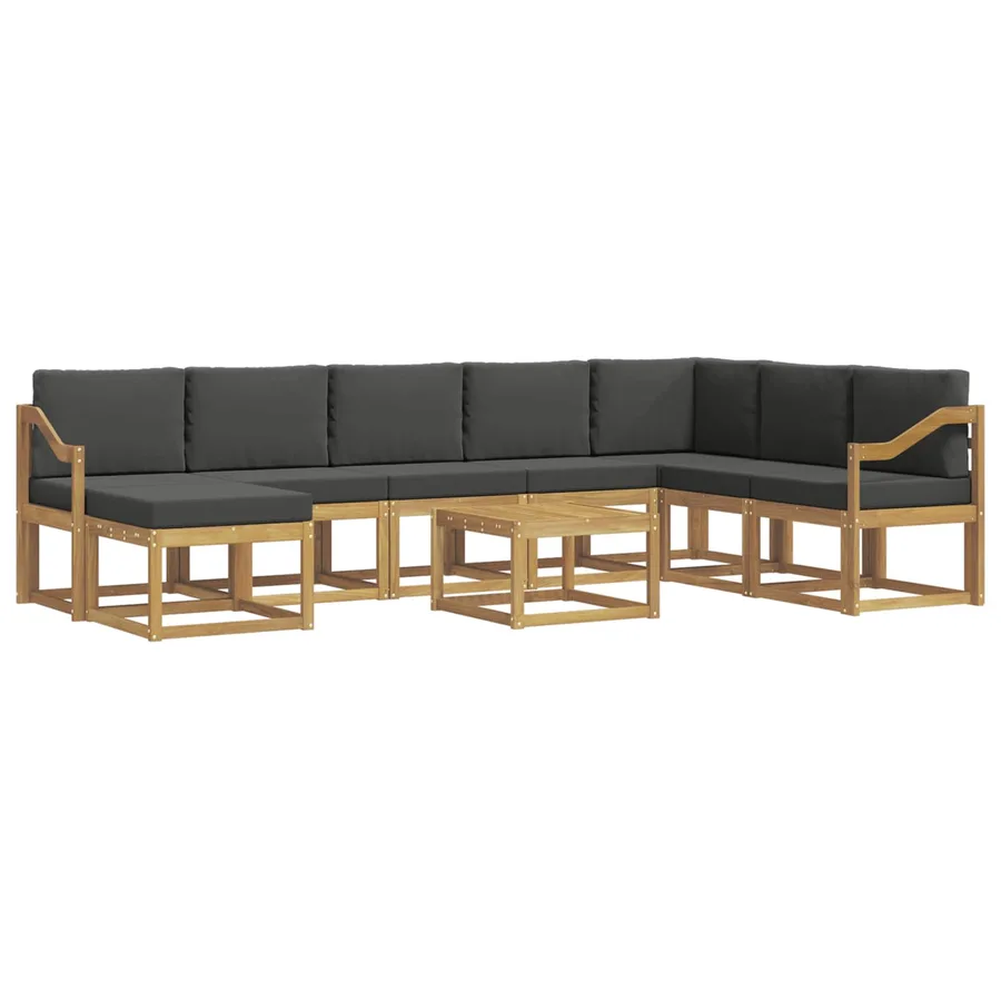 Ensemble de canapés d'extérieur 9 pcs Blanc et anthracite - 2