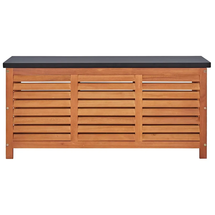 Boîte de rangement de jardin 117x50x55 cm Eucalyptus solide - 3