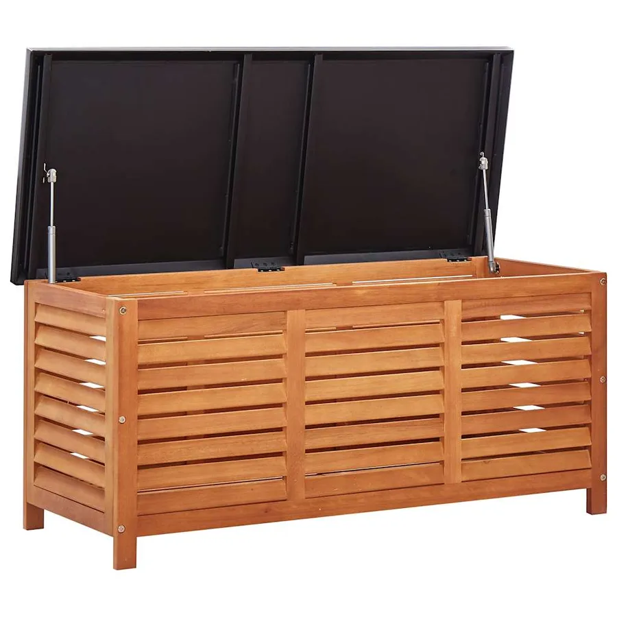 Boîte de rangement de jardin 117x50x55 cm Eucalyptus solide - 4