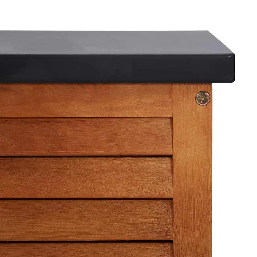 Boîte de rangement de jardin 117x50x55 cm Eucalyptus solide - 7