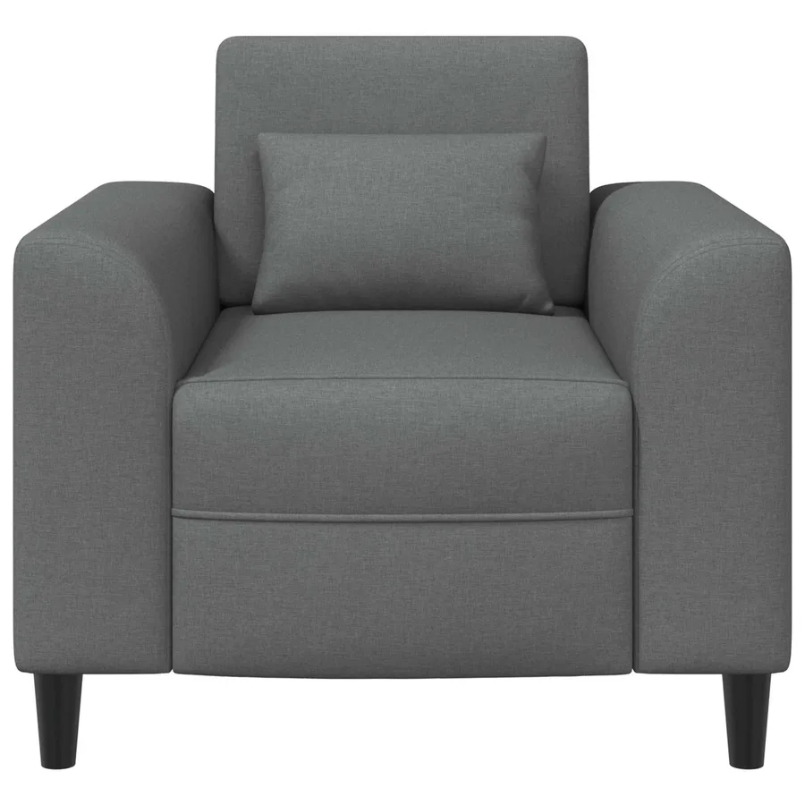 Fauteuil Gris foncé Tissu - 3