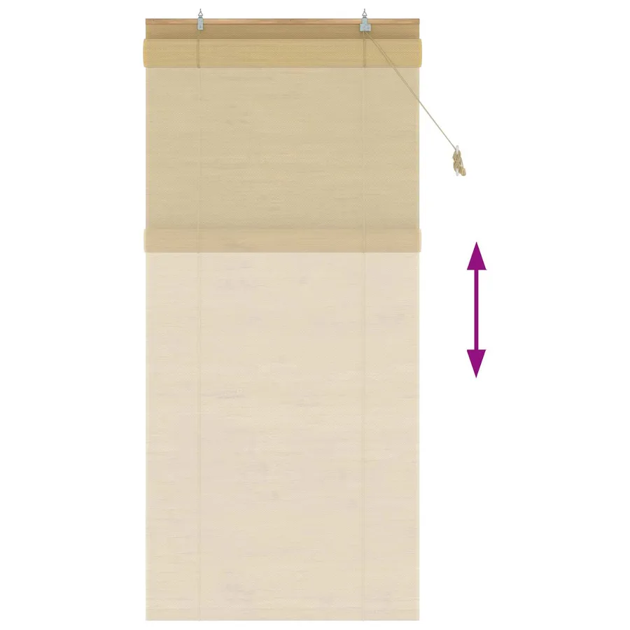 Store enrouleur Naturel 80 x 220 cm Bambou - 6