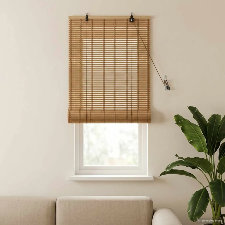Store enrouleur Nature 70 x 160 cm Bambou