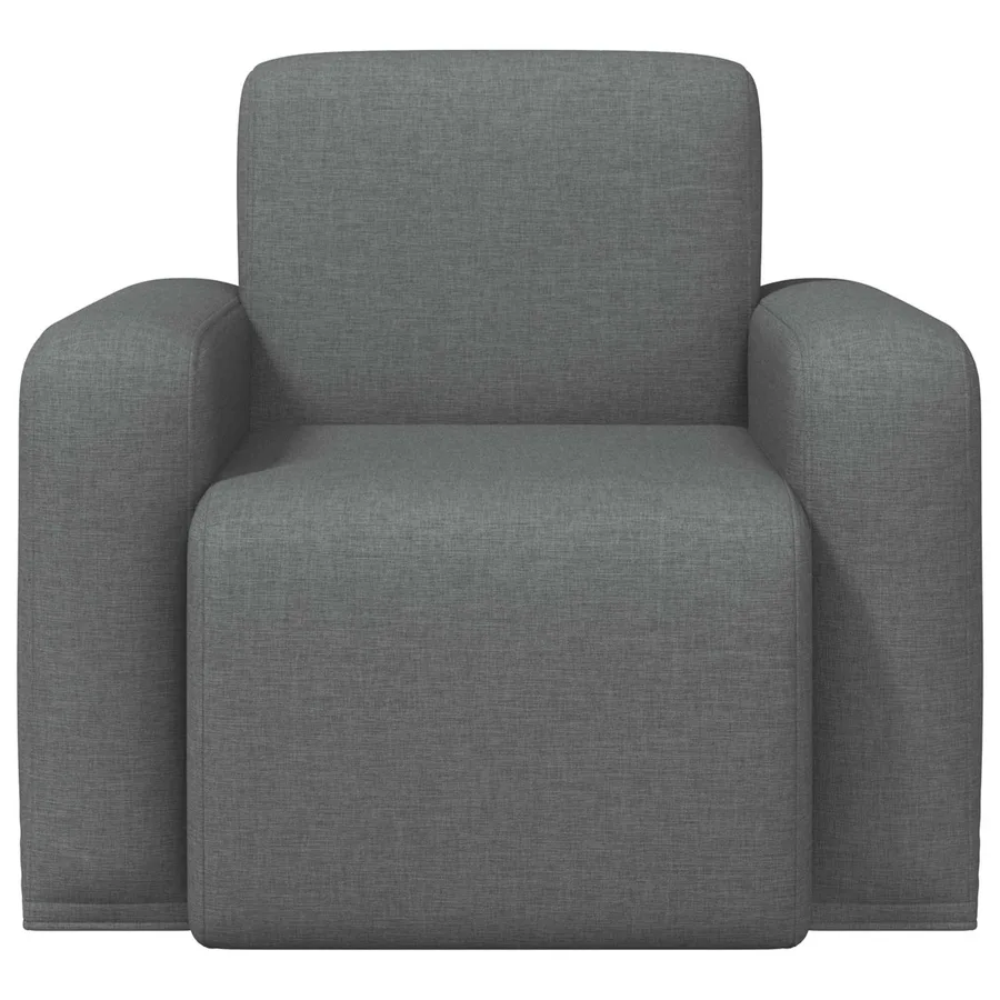 Fauteuil Gris foncé Tissu - 3