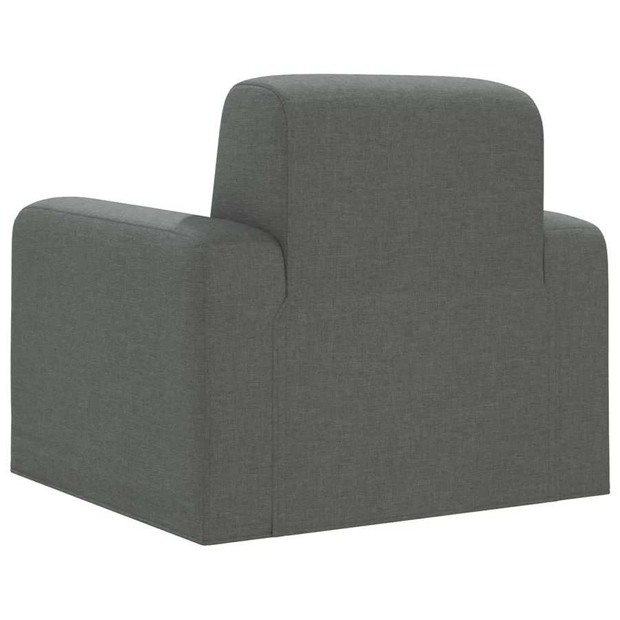 Fauteuil Gris foncé Tissu - 5