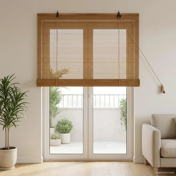 Store enrouleur Marron 80 x 220 cm Bambou